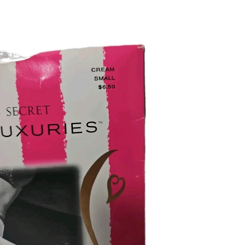 Victoria's Secret Lasting Luxuries Sheer To Waist CREAM‎ Pantyhose Size S Silky